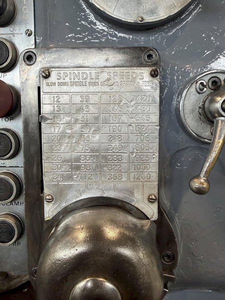 5' X 17" CARLTON 3A RADIAL ARM DRILL. STOCK # 0328226