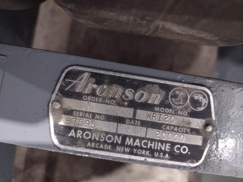 20 TON ARONSON MODEL #WWR-20 POWERED TANK TURNING ROLL SET WITH DRIVE &amp; IDLER: STOCK #22313