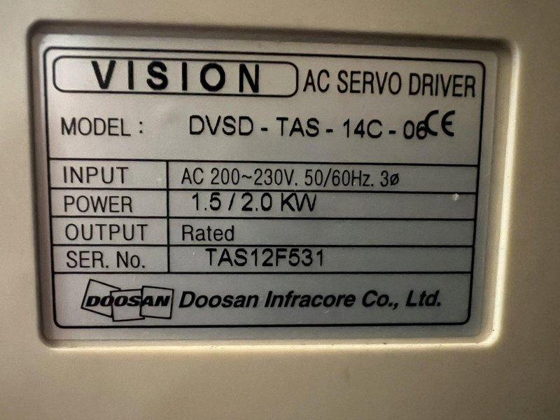 Doosan Vision CNC Servo Drive Unit DVSD-TAS-14C-06 DVSDTAS14C