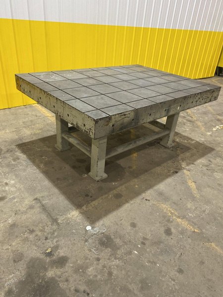50" X 70" X 31" PORTAGE PRECISION STEEL LAYOUT WELDING TABLE: STOCK #19994