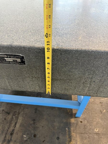 96&quot; X 48&quot; X 10&quot; GRANITE SURFACE PLATE W/ STAND. STOCK # 0881225.