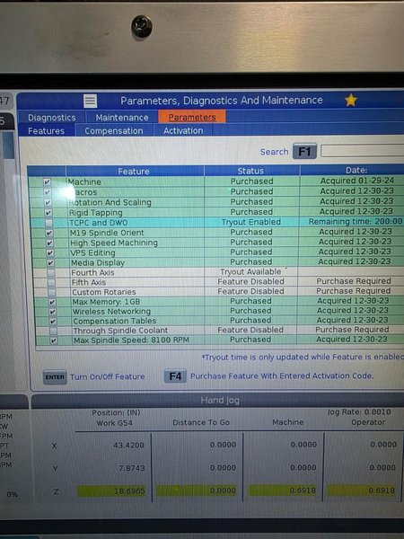 Haas VF-4 VMC, 2023 – Probe, 30 ATC, Chip Auger