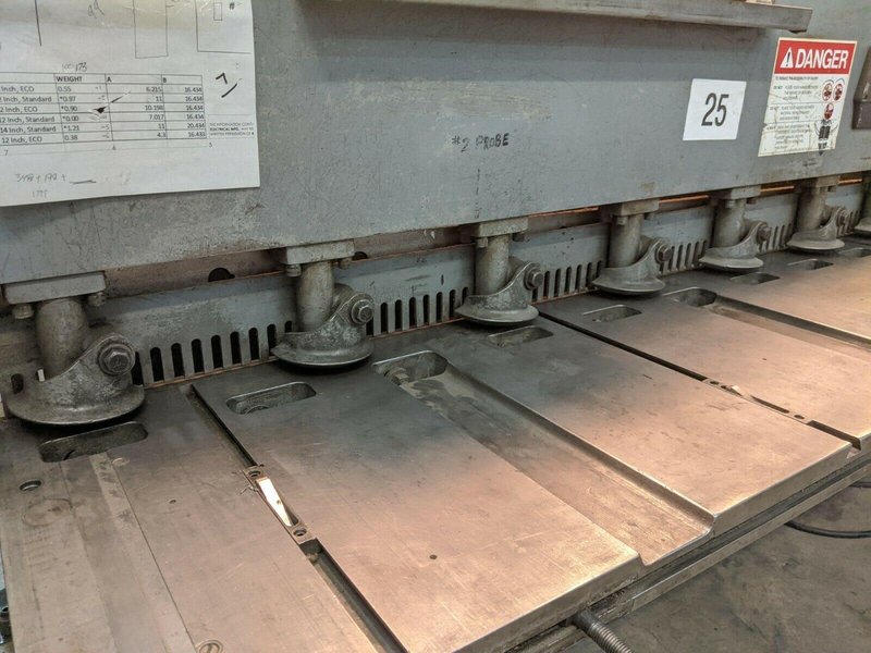 10 Gauge x 12′ Cincinnati 1012 Auto Shear, 1961 – Available Immediately, Back Gauge