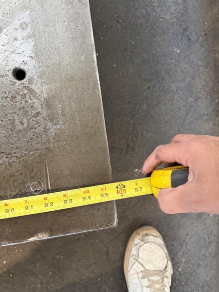 60" X 96" X 5" DRILLED &amp; TAPPED FLOOR PLATE. STOCK # 0540626