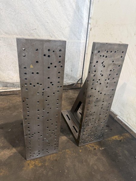 12" WIDE X 42" TALL X 24" DEEP DRILLED &amp; TAPPED ANGLE PLATE SET. STOCK # 0222626