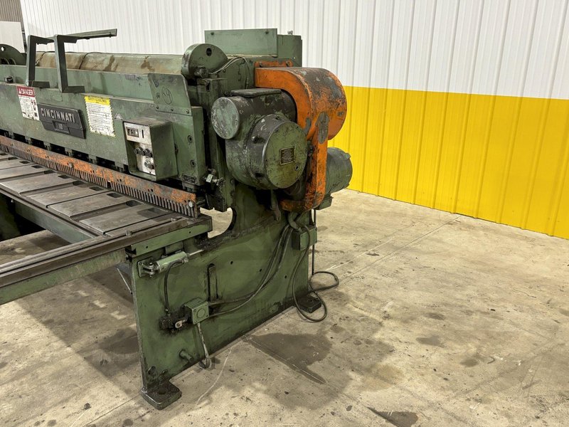 8&#039; X 10 GAUGE CINCINNATI MODEL #1008 MECHANICAL POWER SQUARING SHEAR: STOCK #21094