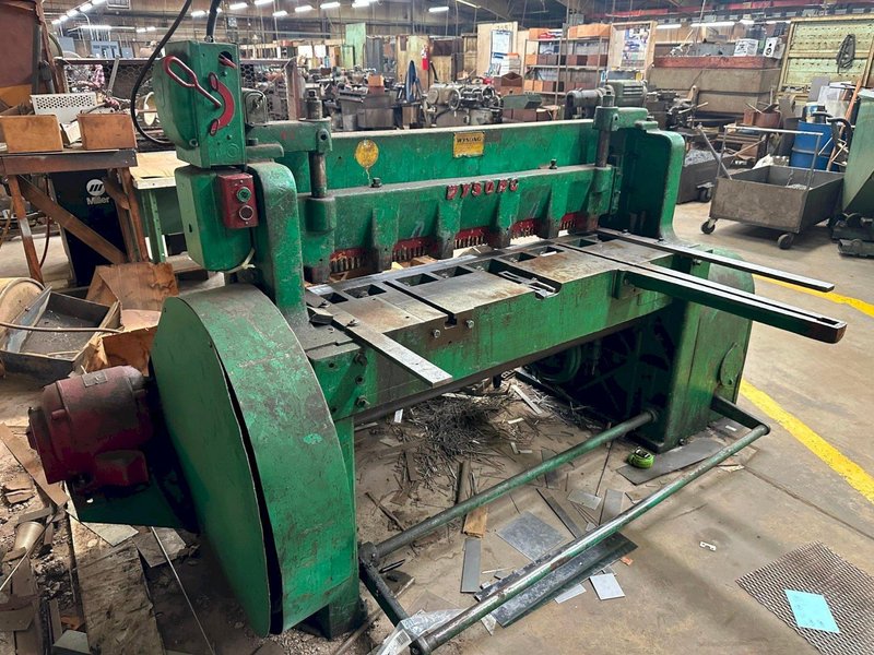 4' X 10 GA WYSONG MODEL #1048 P21 10 GAUGE X 48" MECHANICAL POWER SQUARING SHEAR : YOBRO 26147