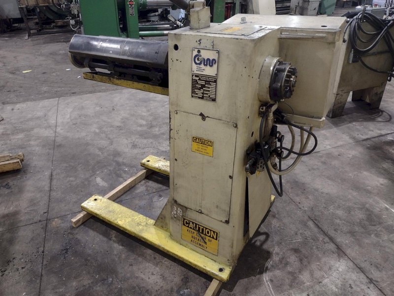 4000 LBS X 24" COOPER WEYMOUTH MODEL #4RM24 MOTORIZED UNCOILER COIL REEL: YOBRO #25767