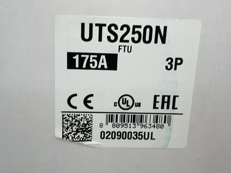LS ELECTRIC 175 AMP UTS250N MOLDED CASE CIRCUIT BREAKERS  -  02090035UL
