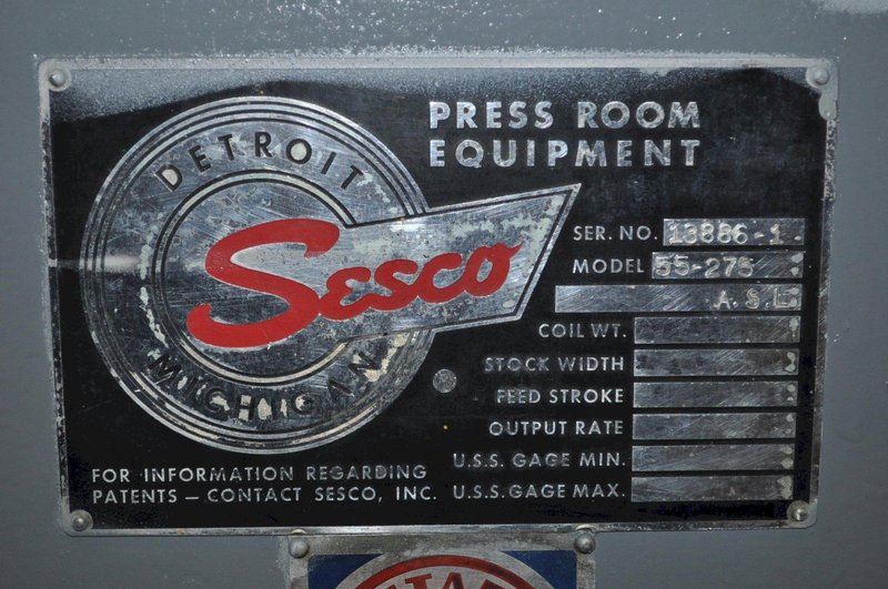 20000 LB X 64&quot; SESCO MOTORIZED UNCOILER HYDRAULIC EXPANSION