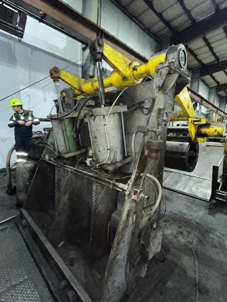 60,000# X 72" PAXSON RECOILER AND POWERED HOLD DOWN STOCK# 4047