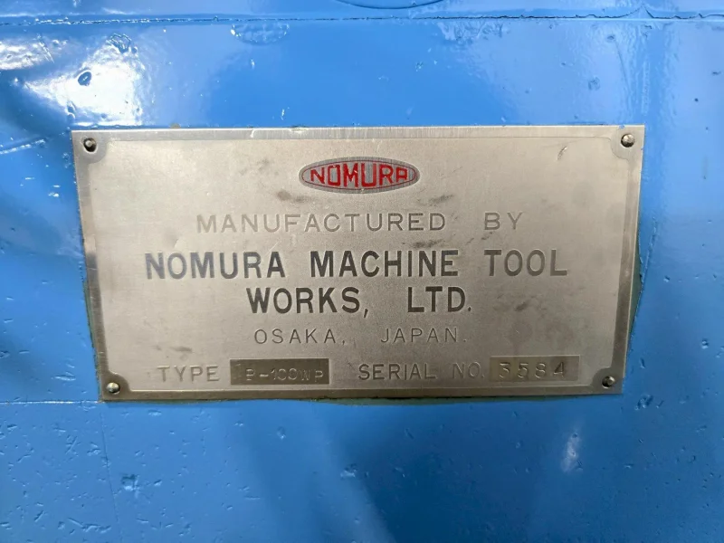 4" NOMURA MODEL #P-100WP TABLE TYPE HORIZONTAL BORING MILL : YOBRO 25968