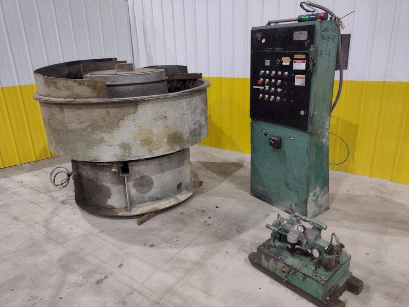 24 FT X 72&quot; SWECO MODEL #FMD-24LR ROTARY BOWL VIBRATORY PARTS DEBURRING FINISHER: STOCK #20082