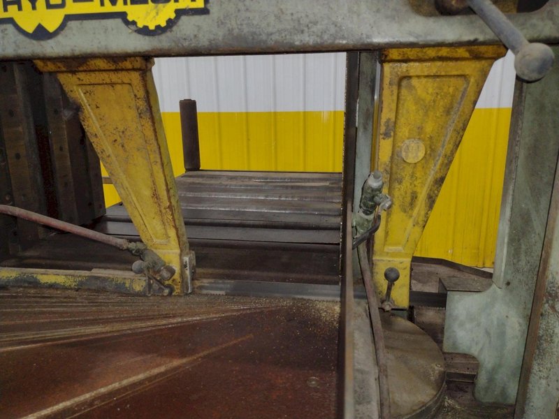 16" x 16" HYD-MECH MODEL #M-16A AUTOMATIC HORIZONTAL BANDSAW WITH POWER MITRE SWIVEL: STOCK #23419