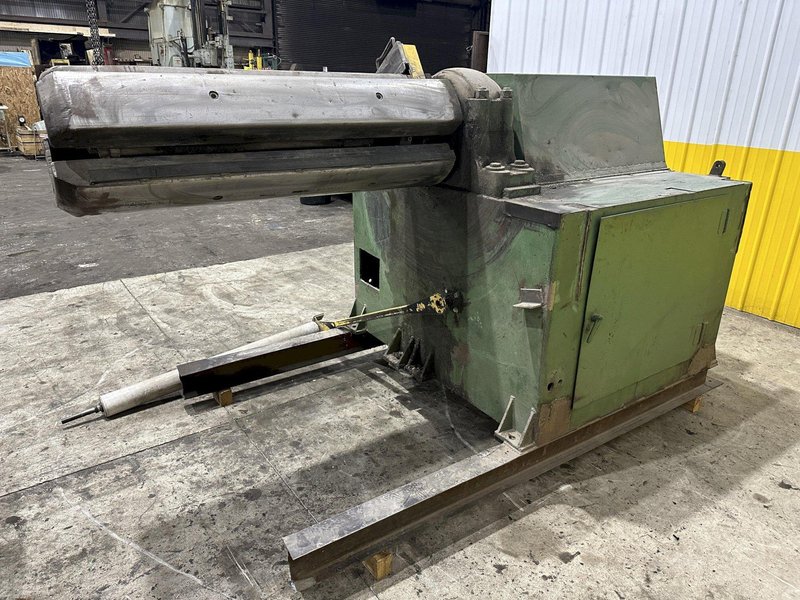 12,000 LB X 50&quot; ROWE MODEL #12050-DSV MOTORIZED COIL REEL UNCOILER &amp; COIL CAR: STOCK #21979