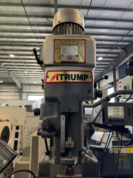 ATRUMP K6F Heavy Duty Milling Machine 40 Taper 6 H.P. DRO 2003’# 7694