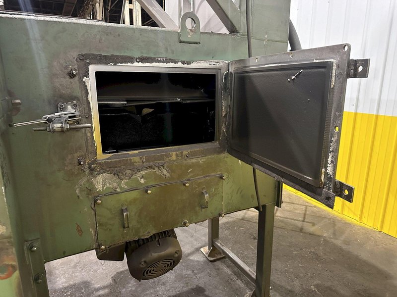 3&quot; BCP MODEL #A4-7620 3-WHEEL COIL BAR PASS -THROUGH BLAST MACHINE, RECLAIM &amp; DUST COLLECTOR: STOCK #20000