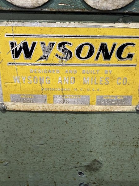 12' X 3/8" WYSONG MODEL #1238 MECHANICAL POWER SQUARING SHEAR : YOBRO #26002