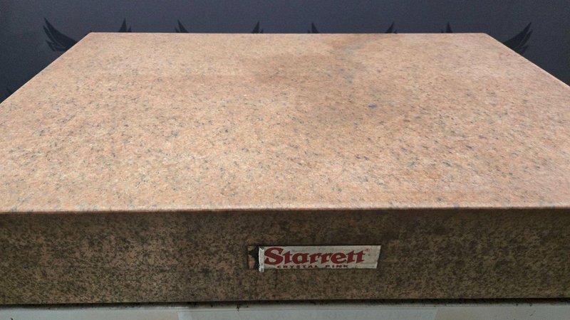STARRETT 913542 GRANITE SURFACE PLATE USED