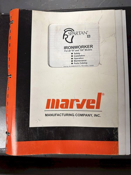 88 TON SPARTAN MODEL #IW77D HYDRAULIC IRONWORKER: STOCK #19243