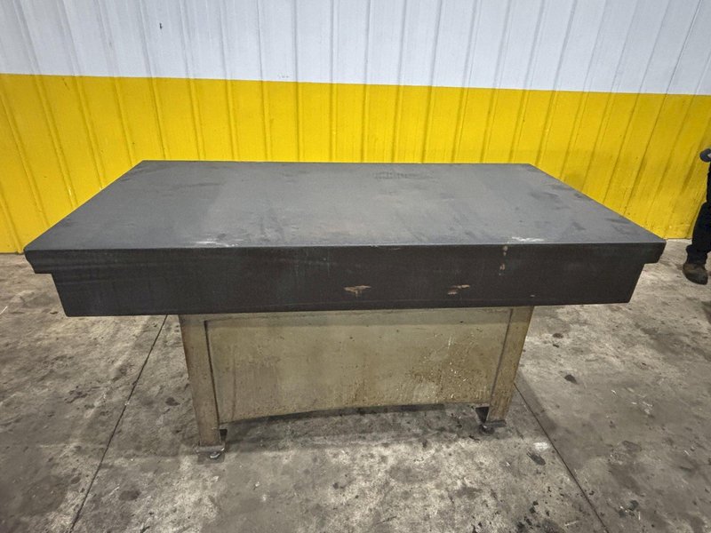 36&quot; X 72&quot; X 9&quot; THICK BLACK GRANITE SURFACE PLATE WITH STAND: STOCK #23490