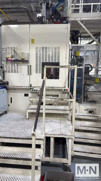 220 TON 13.7 OZ JSW MODEL JT220REIII VERTICAL CLAMP INJECTION MOLDING MACHINE MFG 2003