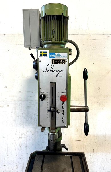 24&quot; Solberga Single Spindle Drill SE1735, Floor, Gear Head, Nice