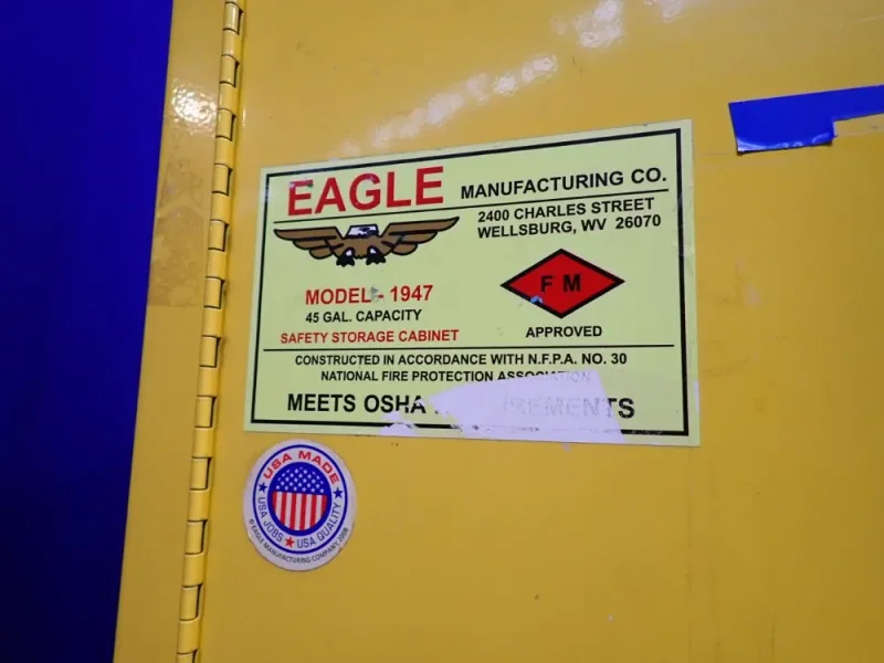 EAGLE 45 GALLONS / 43" X 18" X 65" FLAMMABLE CABINET  -  1947