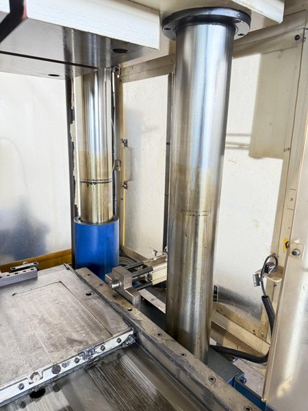 50 TON BP POWER ENGINEEERING FOUR POST HYDRAULIC PRESS (2014). STOCK # 0130425.