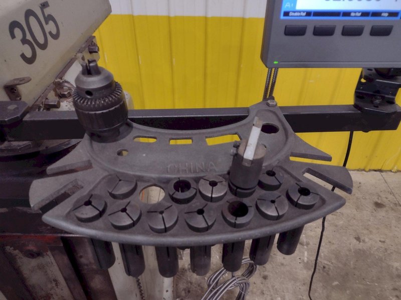 3 HP SHARP VERTICAL RAM TYPE KNEE MILL DRO &amp; POWER FEED : YOBRO #25318