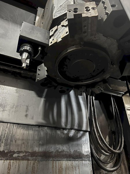 HYUNDAI KIA 31.5&quot; CNC VTL WITH LIVE TOOLING AND 15&quot; 3 JAW CHUCK, FANUC 21iT CONTROL, MODEL SKT-V5RM, NEW 2009