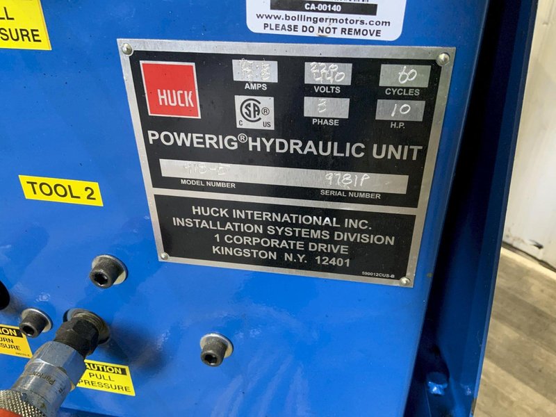 HUCK MODEL 918-5 POWERIG ELECTRIC HYDRAULIC UNIT: STOCK #81201