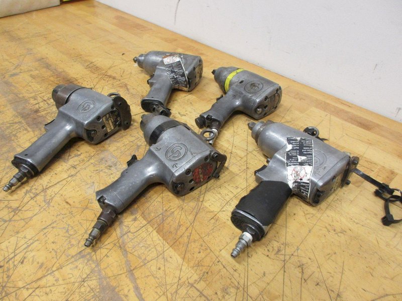 Chicago Pneumatics (5 pcs) 1/2" Drive Pistol Type Ratchet Wrenches- Auction Item