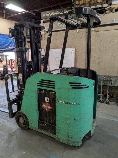 3,000 lbs. Mitsubishi FBC15 Electric Counterbalanced Forklift, 2017- 201″ Height, Battery, 4520 Hours