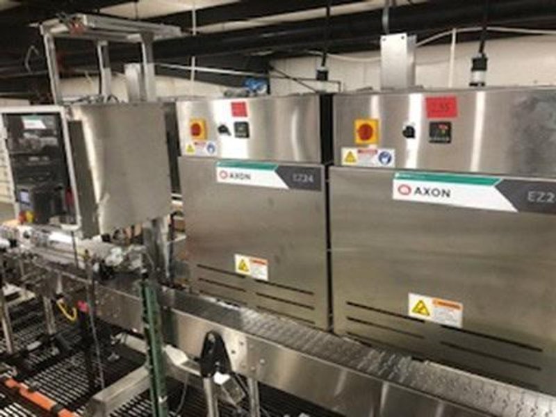 Complete Beverage Canning line with Ska Fab Depalletizer, Palmer Canner 12-1, 2015 – Equipped with Axon Sleever and Shrink Tunnel, Eastey Sleeve Wrapper and Shrink Tunnel, Dakota Water RO System, 3,000 Gallon Poly Tank, Pro-Refrigeration Glycol Chilling Unit, 30 BBL Tank, 40 BBL Tank, 60 BBL Tank