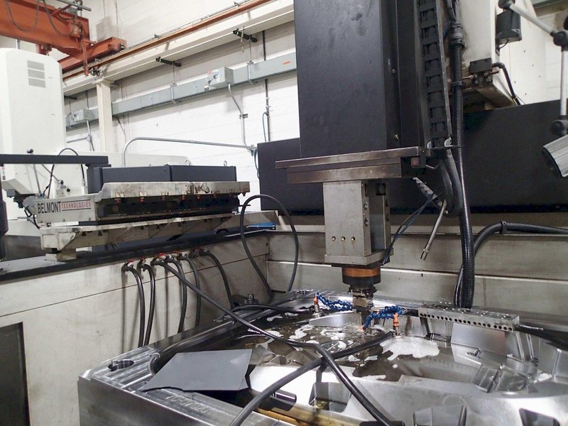 Belmont MX-166W CNC Sinker EDM, 2014 – 200 Amp, 8 ATC, 51″ x 28″ Table, C-Axis