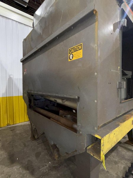 72" WIDE x 16" HIGH PANGBORN MODEL #ES1821-125 TOP &amp; BOTTOM PLATE SHOT BLAST MACHINE, WITH DUST COLLECTOR: YOBRO #25181
