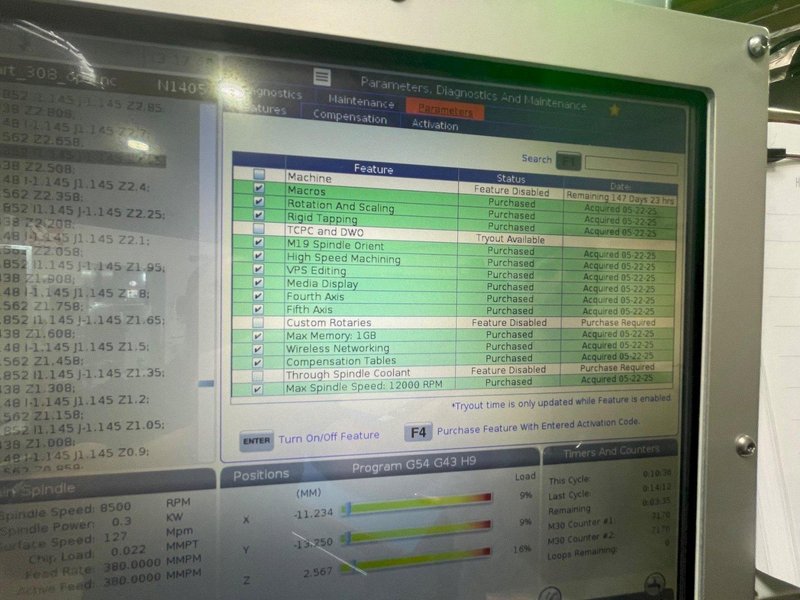 2022 Haas VM 2 with Probing and 5th Axis Vertical Machining Center