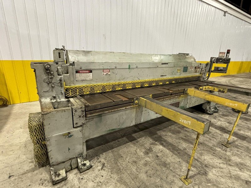 10' X 1/4" WYSONG MODEL #1025 MECHANICAL POWER SQUARING SHEAR: STOCK #21859