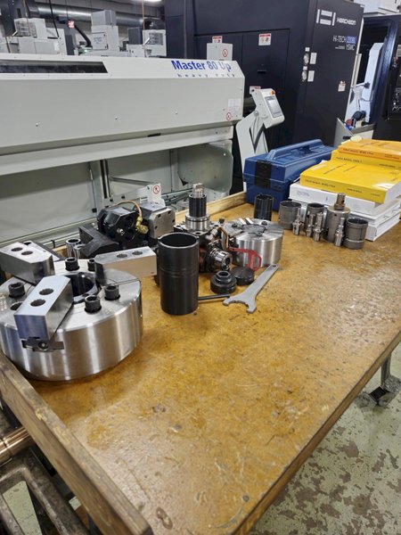 Hwacheon HI-TECH 230BL-YSMC CNC Turning Center, 3500 RPM, Live Tooling, 3-Jaw Chuck, 12 Pos. Turret, Fanuc, Imeca Bar Feeder, New 2021