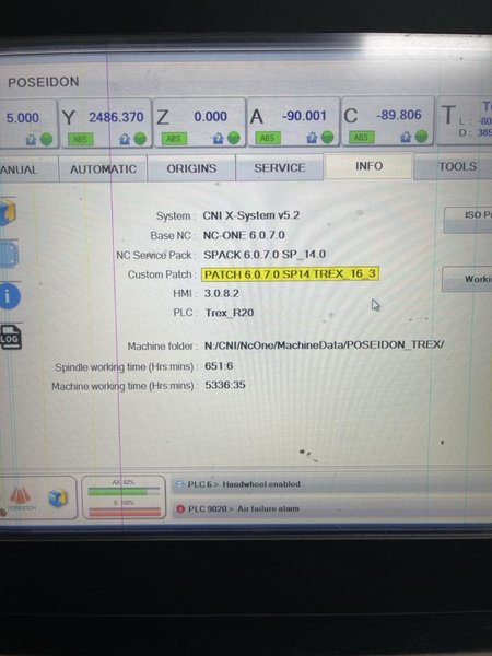 Poseidon TRex model S Dual Table CNC Fabrication Center, 2022 – Jib Crane, Water Filtration System