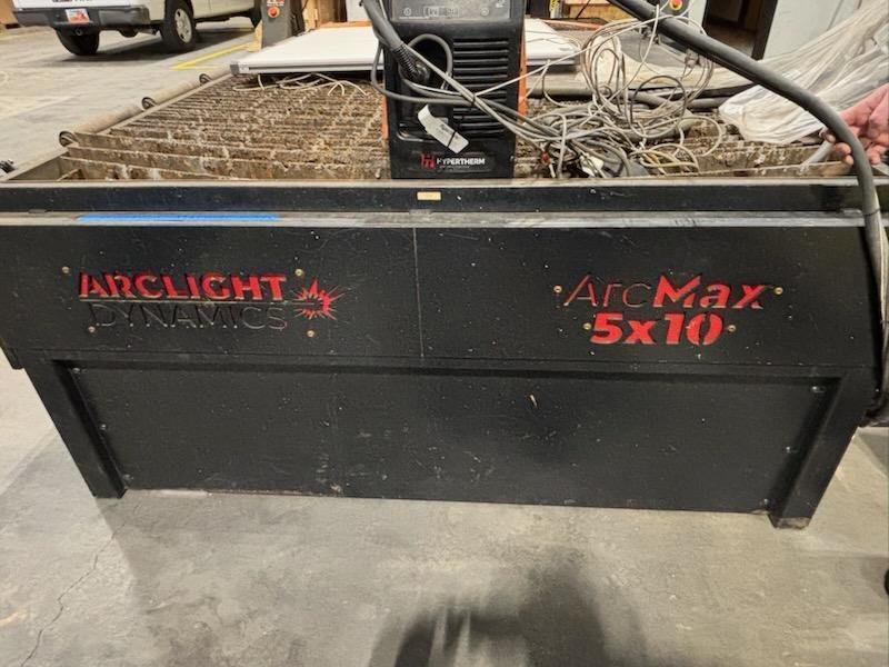 5′ x 10′ ARCLIGHT	DYNAMICS ARC MAX Plasma/Router Table, 2023 – Hyperthem Power Source