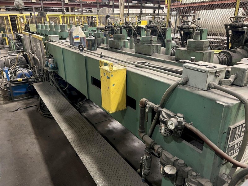 12 ROLL MEECO MODEL #12-12-TPVC (HD3) 2-PLANE SHAPE, ROD &amp; FLAT STOCK ROTARY STRAIGHTENING &amp; CHAMFER SYSTEM: STOCK #18428
