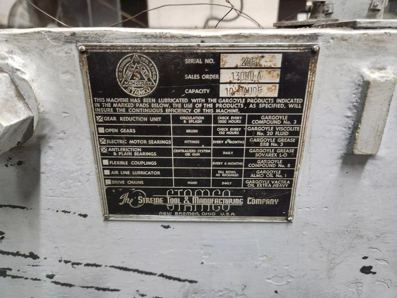 6' X 10 GA STAMCO 13000A MECHANICAL SHEAR. STOCK # 0219726.