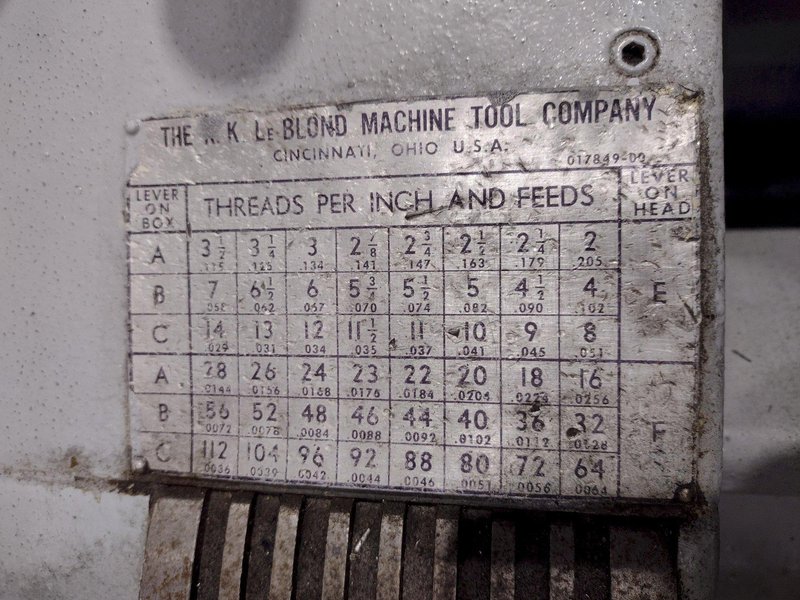 28" X 48" LEBLOND MODEL 3H ENGINE LATHE, 2-1/2" SPINDLE HOLE: YOBRO #24837