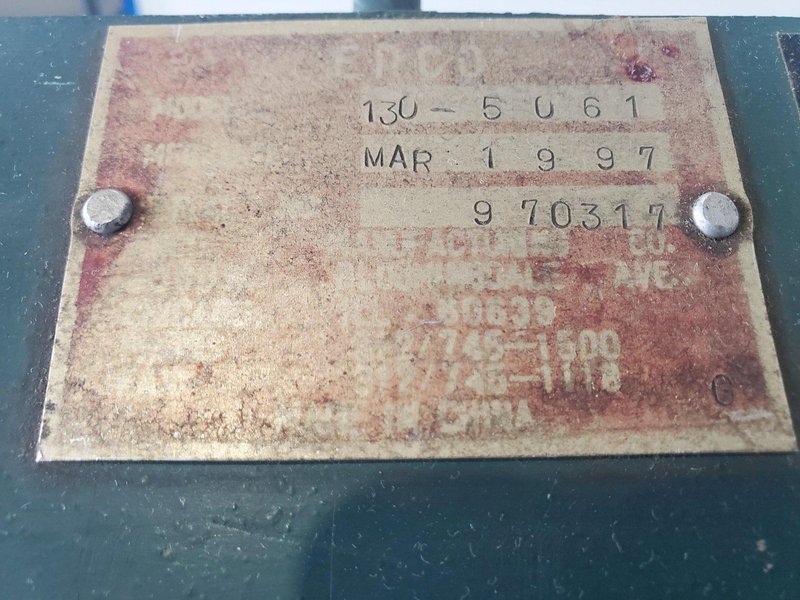 48" X 16 GA ENCO 130-5061 FINGER BRAKE PRESS. STOCK #0315423.