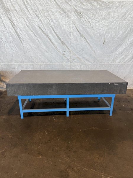 96&quot; X 48&quot; X 10&quot; GRANITE SURFACE PLATE W/ STAND. STOCK # 0881125.