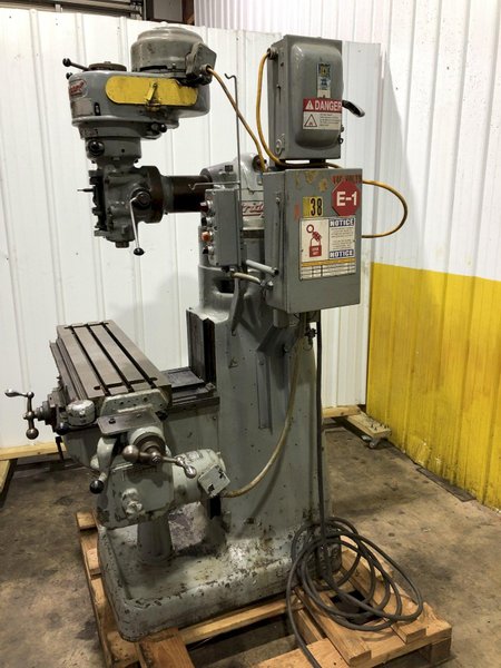 1 HP BRIDGEPORT VERTICAL KNEE RAM TYPE MILLING MACHINE MILL: STOCK 17276