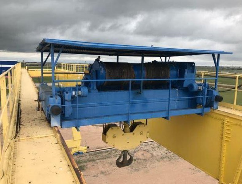 100-TON G.H. GRUAS DOUBLE GIRDER TRAVELING GANTRY CRANE: STOCK #12747