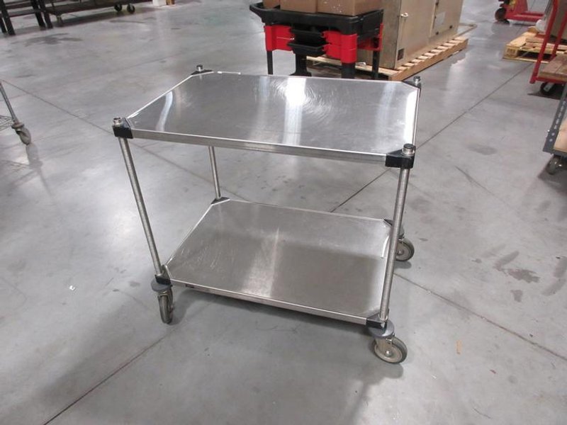 Metro Stainless Steel (2) Adjusable Shelf Cart with Swivel Caster Wheels- Auction Item